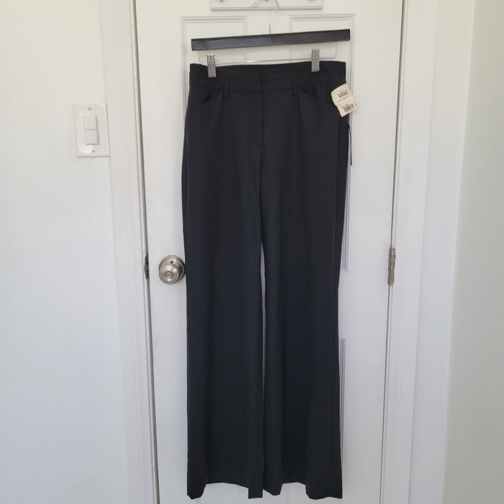 Theory high waisted loose fit trousers with belt loops